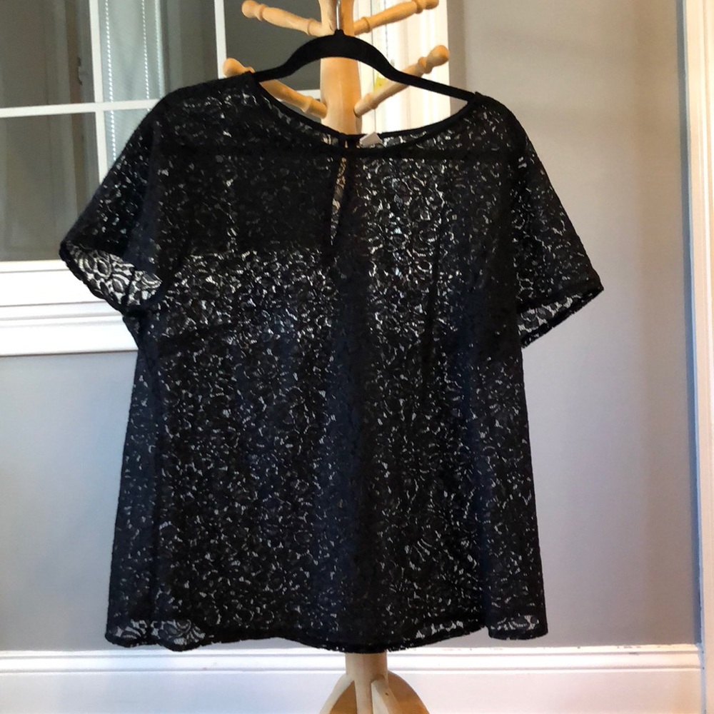 Black lace shirt